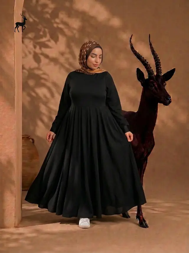 عباية بتصميم فستان Fawn — إطلالة كاملة